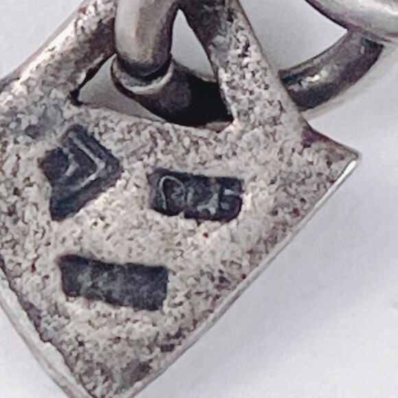 VTG Signed Silpada N1950 925 Sterling Silver Leather Teardrop Pendant Necklace - Picture 9 of 11